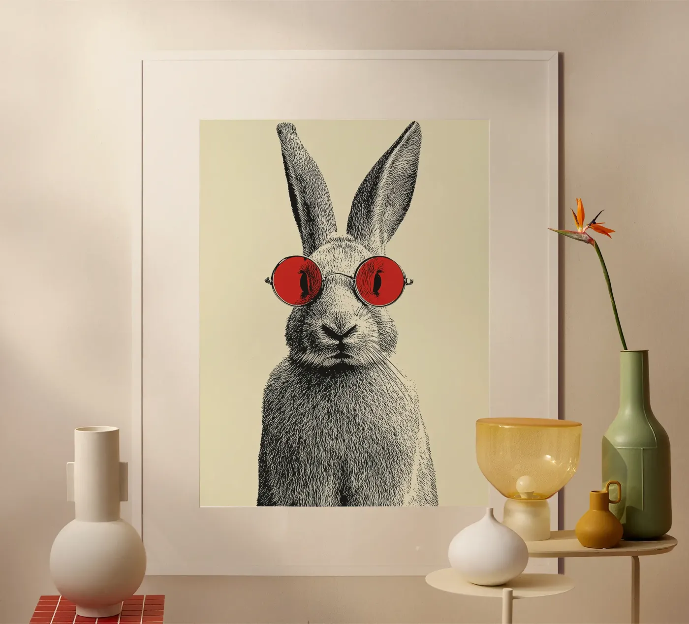 Hare with foresight poster by Puschkinowa
