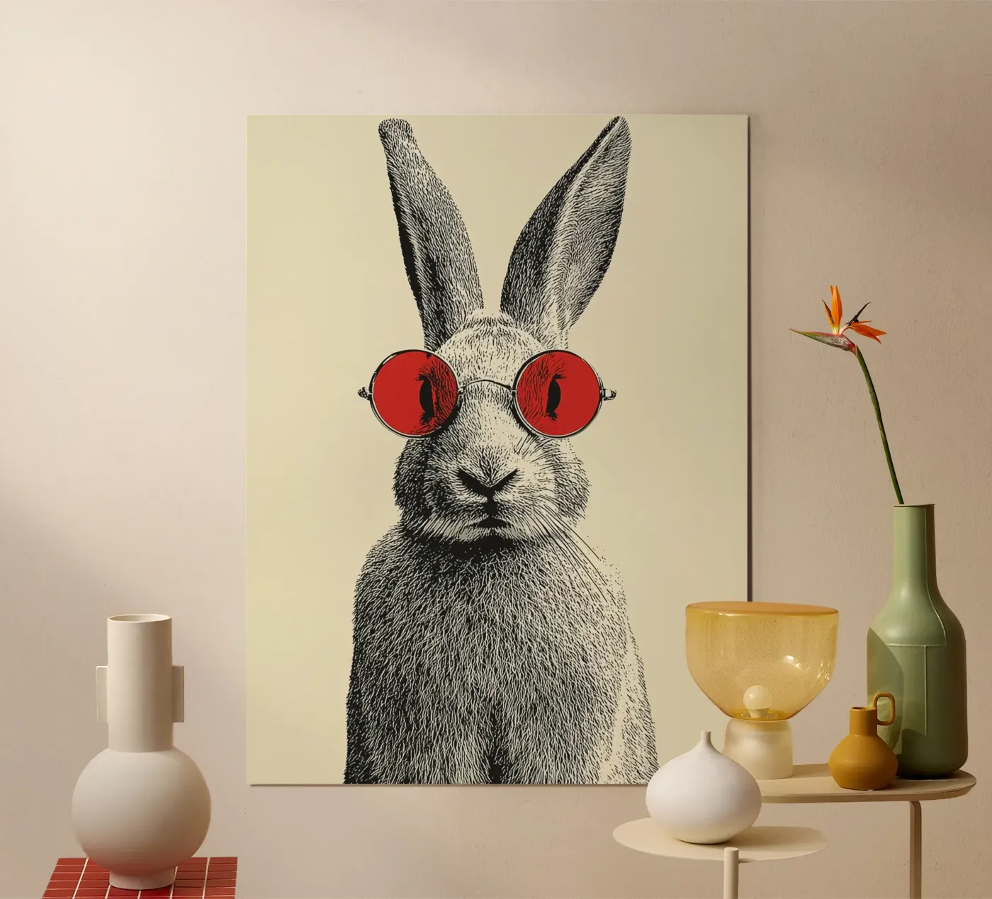 Hare with foresight poster by Puschkinowa