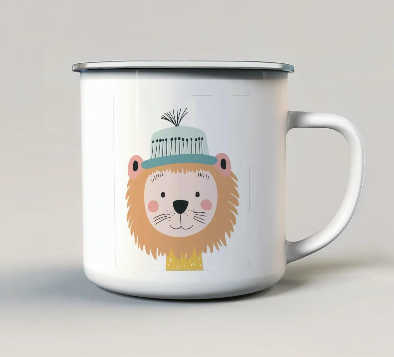 Cute Lion 2 tazza in smalto da So Cute Land - Affiches et posters