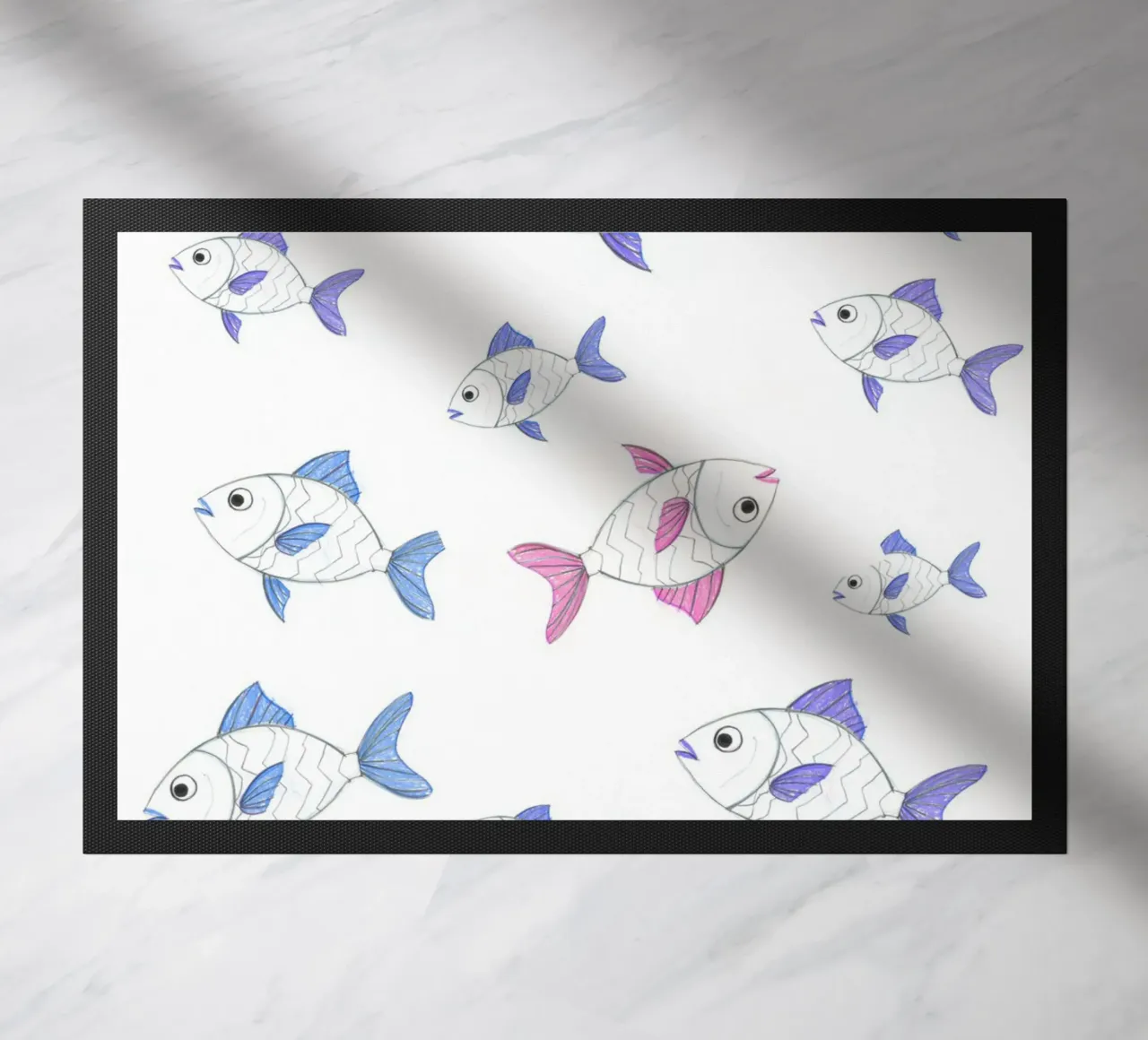 Fischtime doormat by Tabea Jule