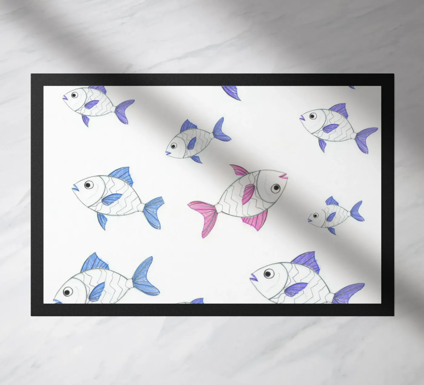 Fischtime doormat by Tabea Jule