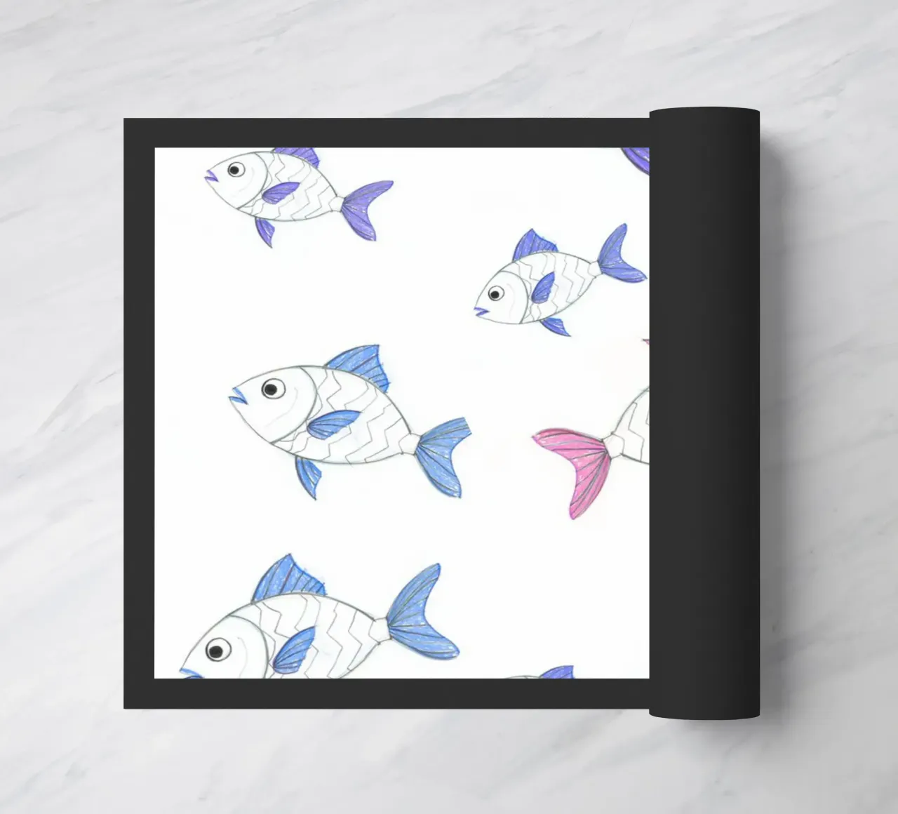 Fischtime doormat by Tabea Jule