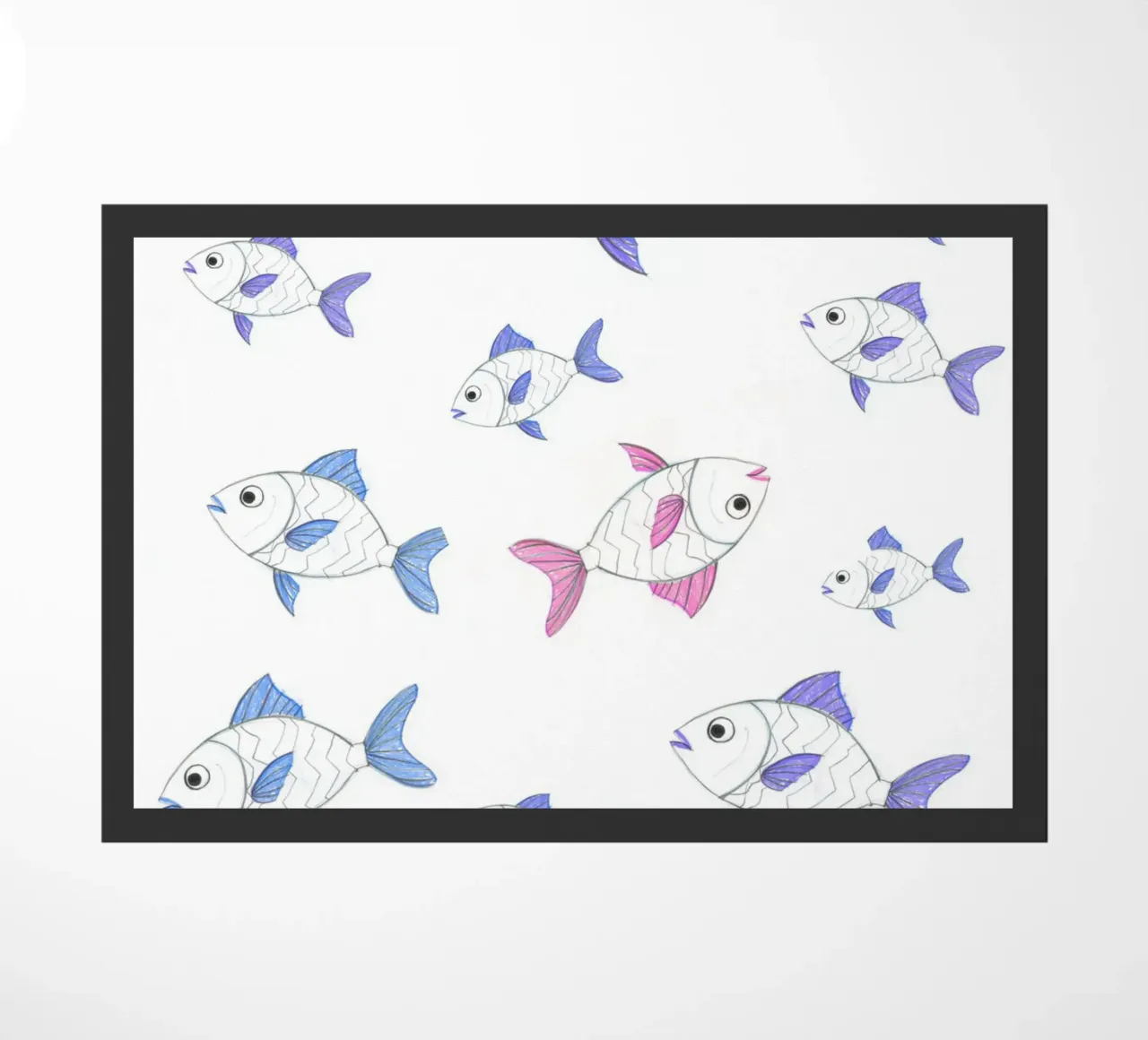 Fischtime doormat by Tabea Jule