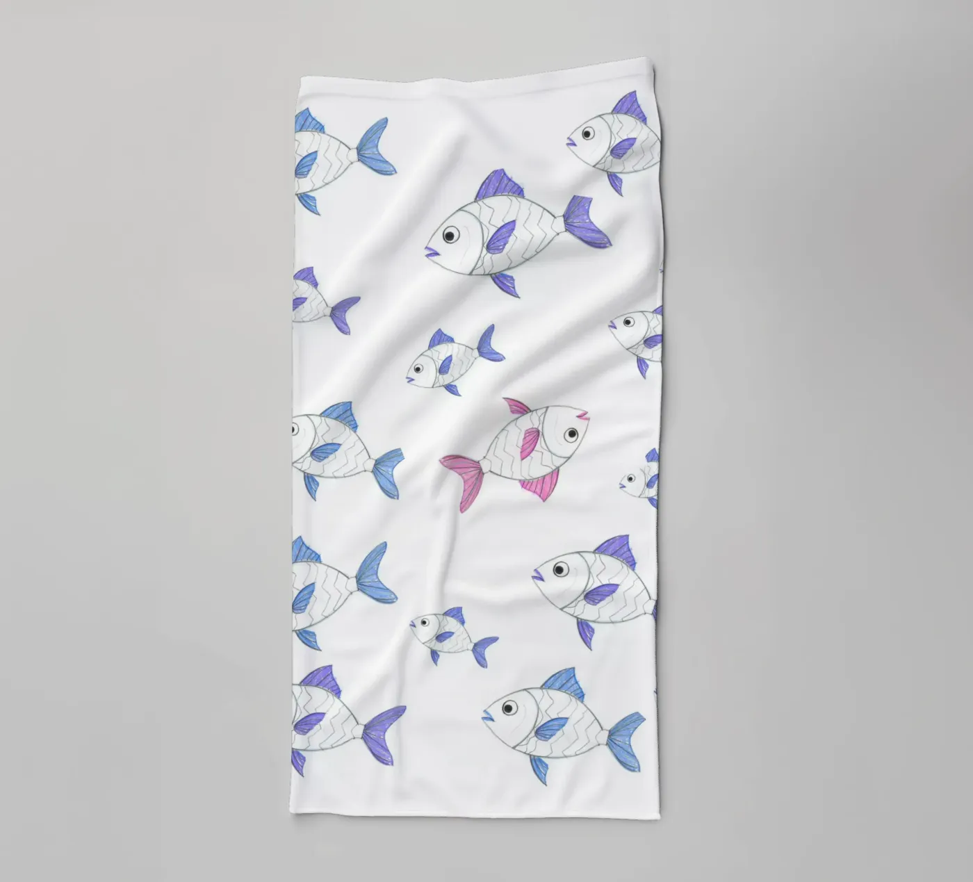 Fischtime towel by Tabea Jule