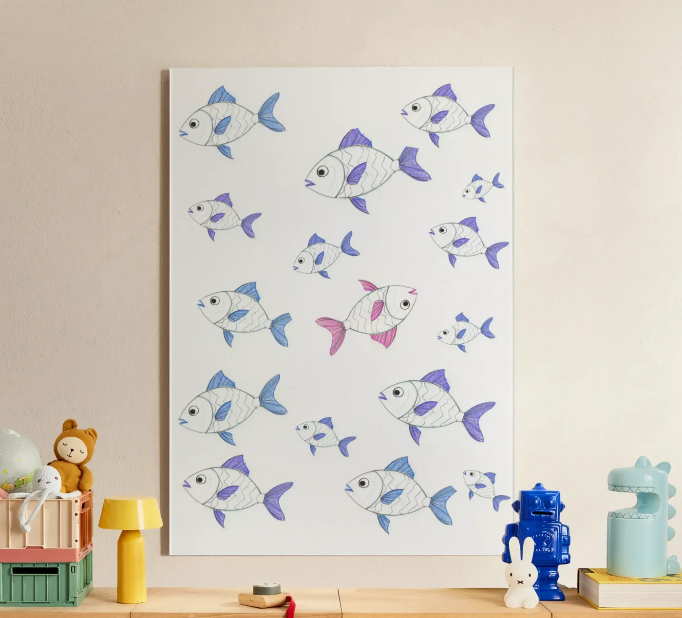 Fischtime Acryl-Glas von Tabea Jule