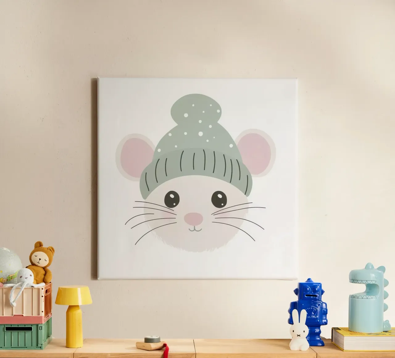 Cute Mouse 2 tela con Cornice a cassetta da So Cute Land - Affiches et posters