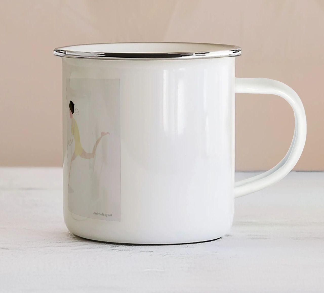 No More Waiting #3 tazza in smalto da Mie Frey Damgaard