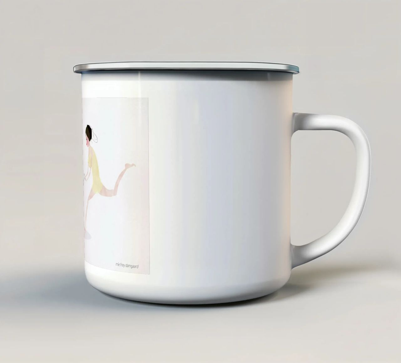 No More Waiting #3 tazza in smalto da Mie Frey Damgaard