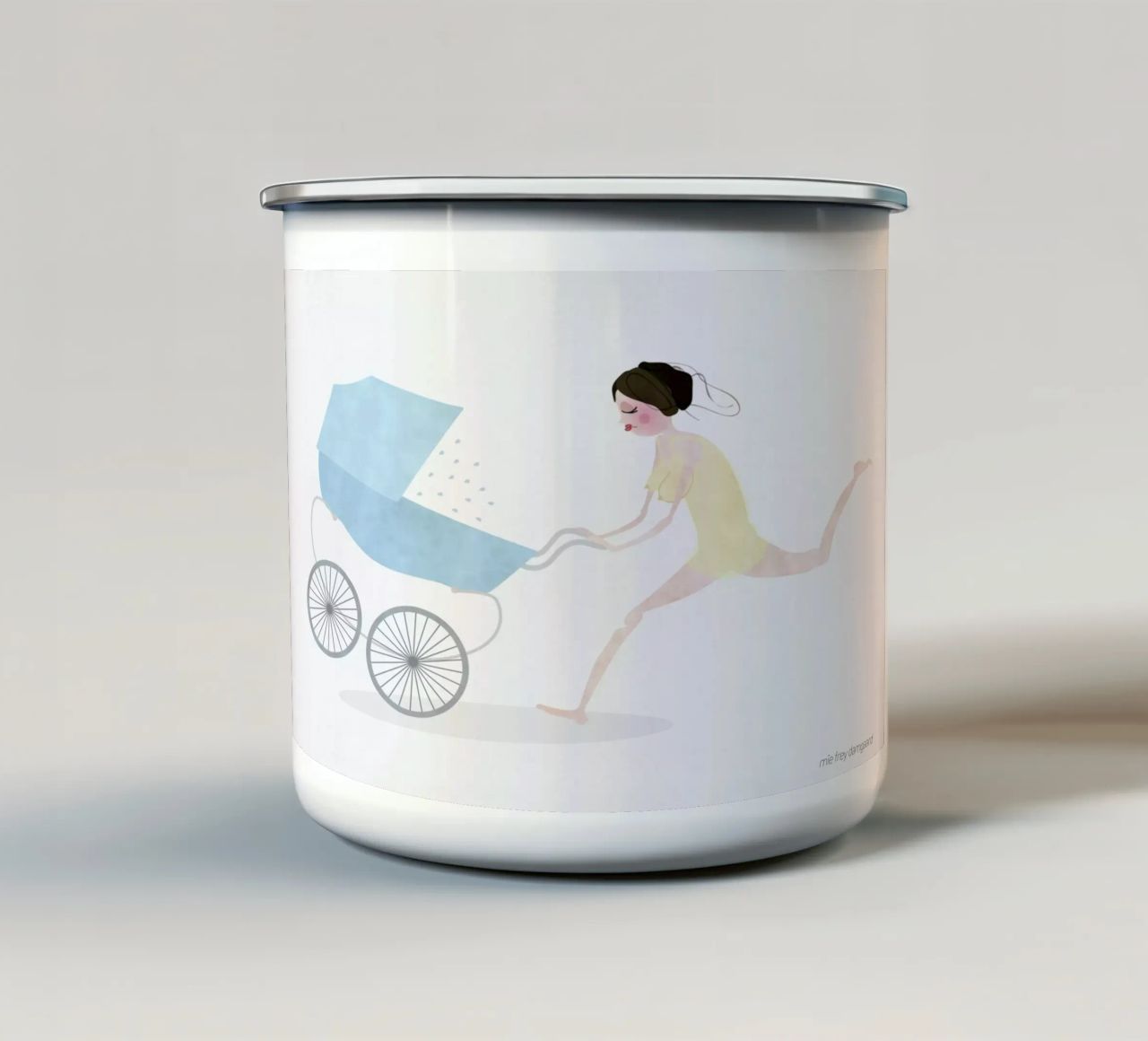 No More Waiting #3 tazza in smalto da Mie Frey Damgaard