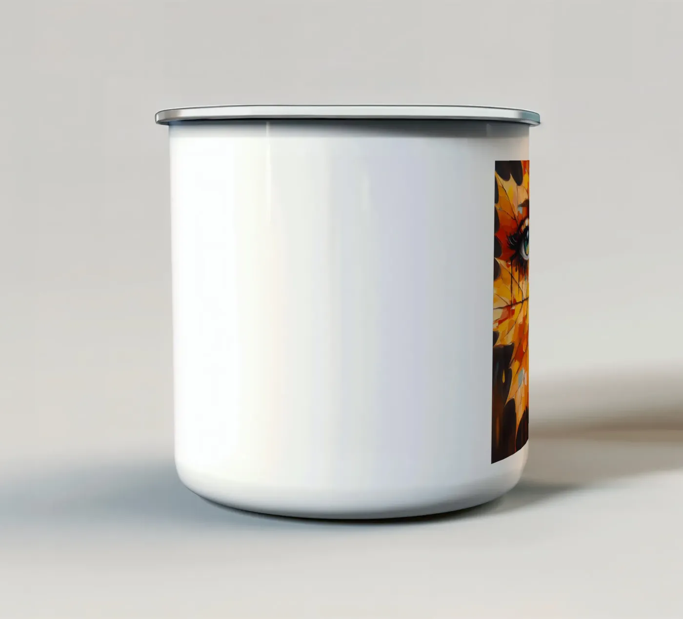 LEAF THROUGH enamel mug by ARTOMATIC