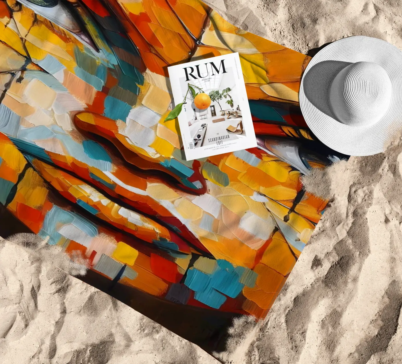 LEAF THROUGH Strandtuch von ARTOMATIC