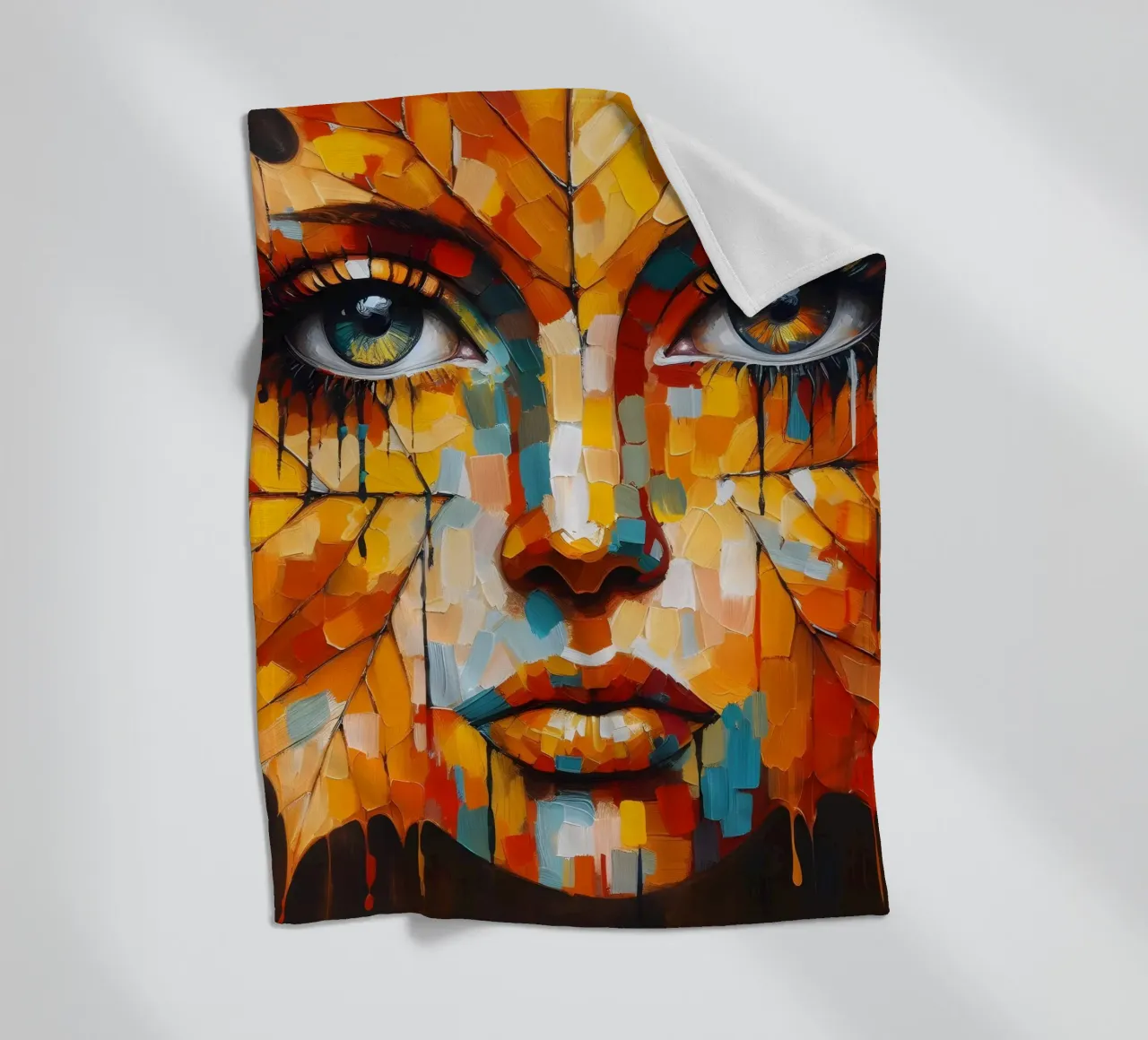 LEAF THROUGH fleece blanket by ARTOMATIC