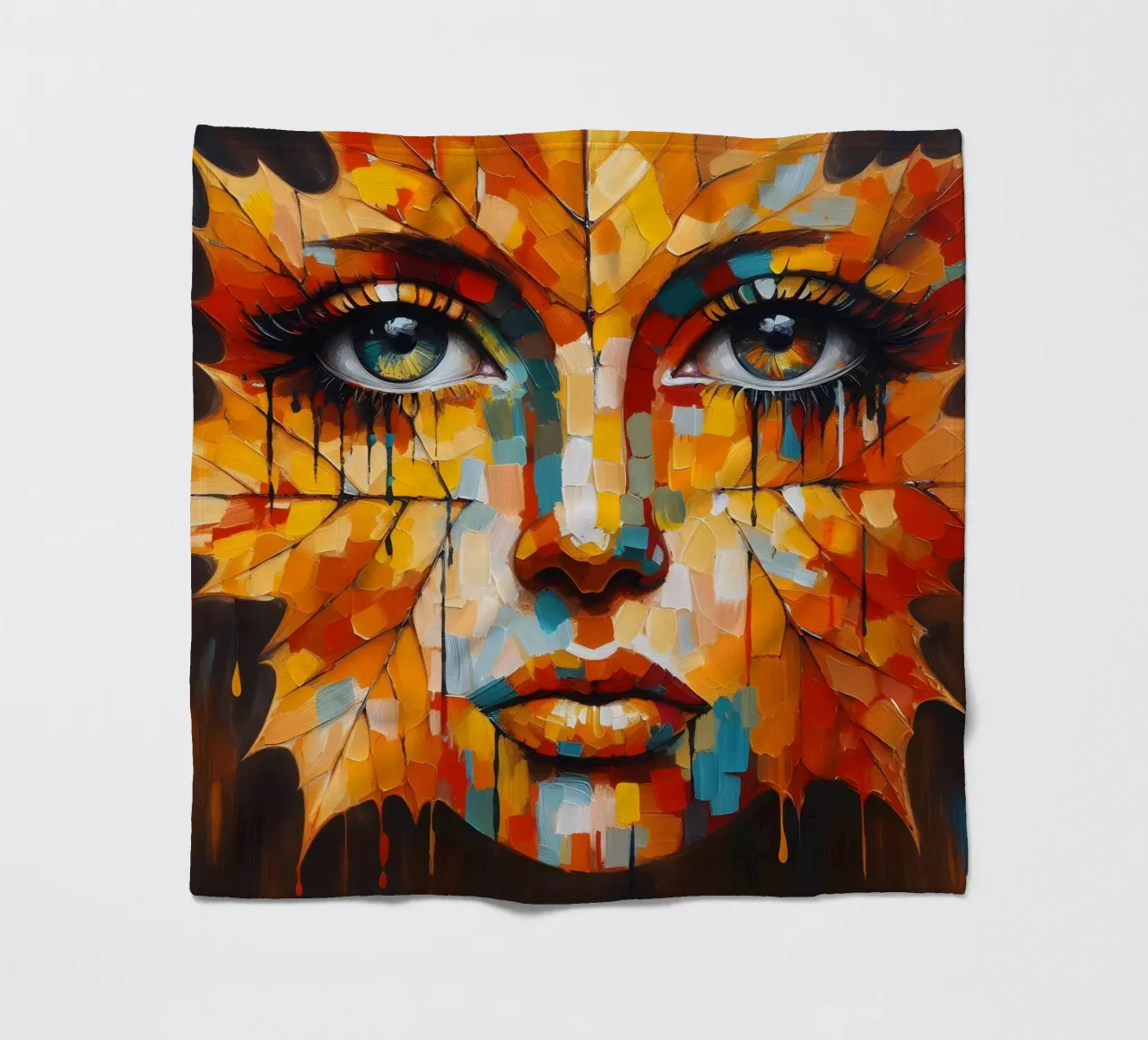 LEAF THROUGH fleece blanket by ARTOMATIC