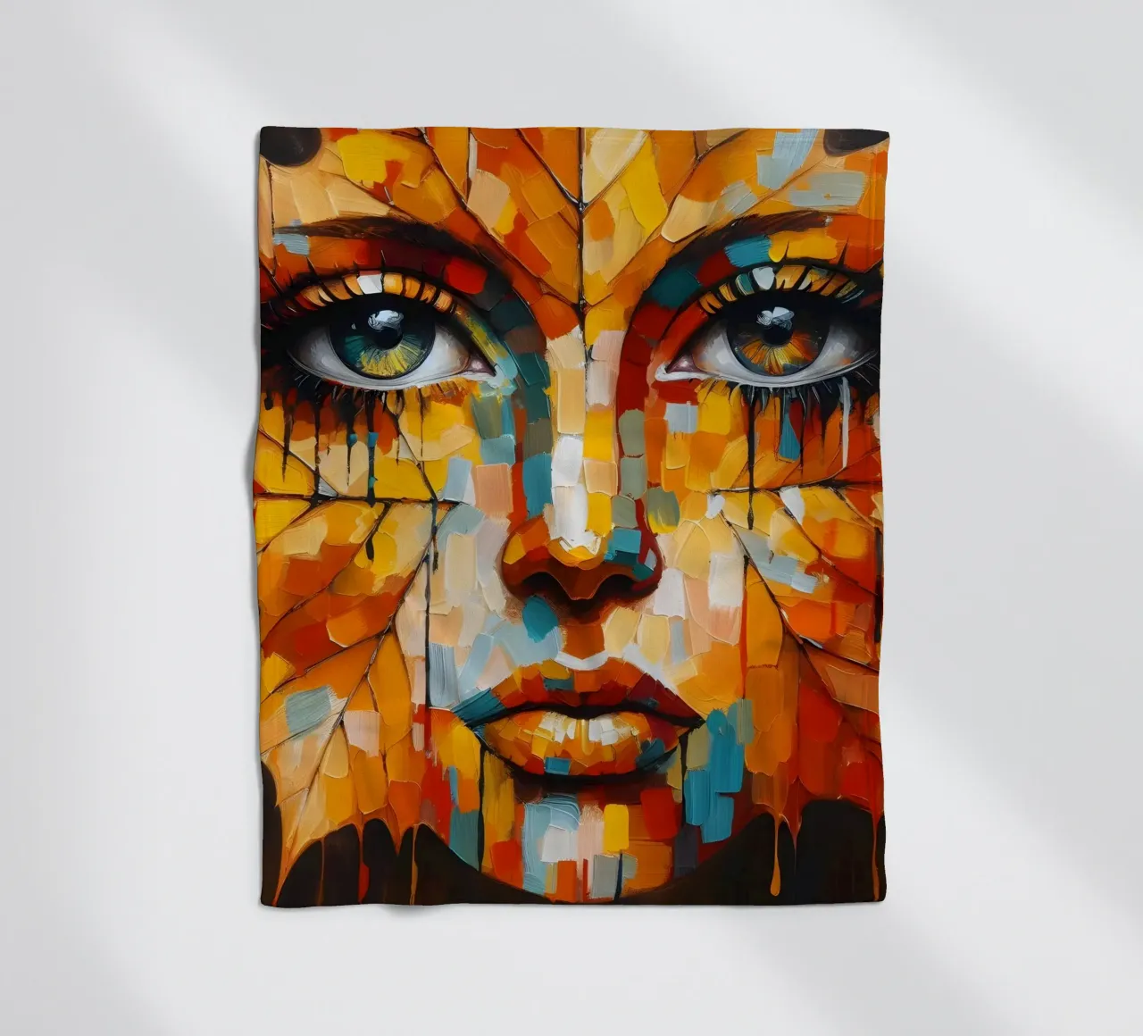 LEAF THROUGH fleece blanket by ARTOMATIC