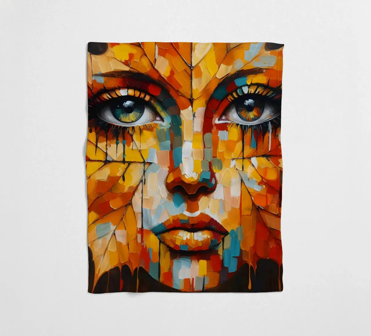 LEAF THROUGH fleece blanket by ARTOMATIC