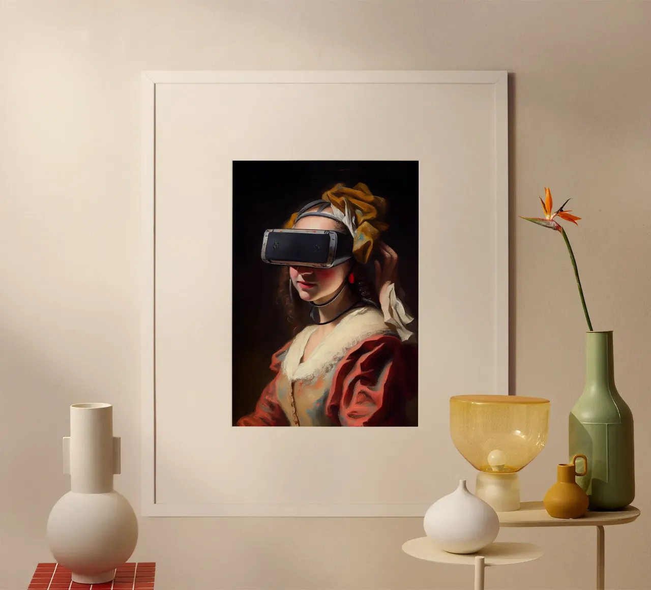 VR Experience poster con telaio in legno da Dikhotomy