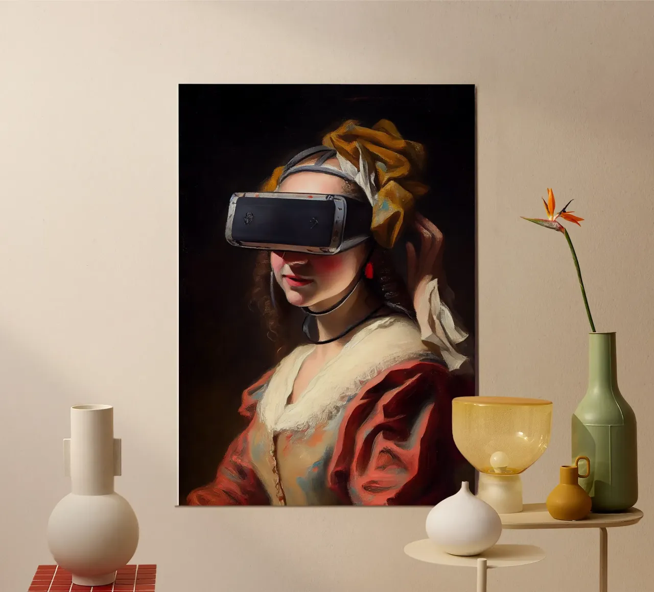 VR Experience poster con telaio in legno da Dikhotomy