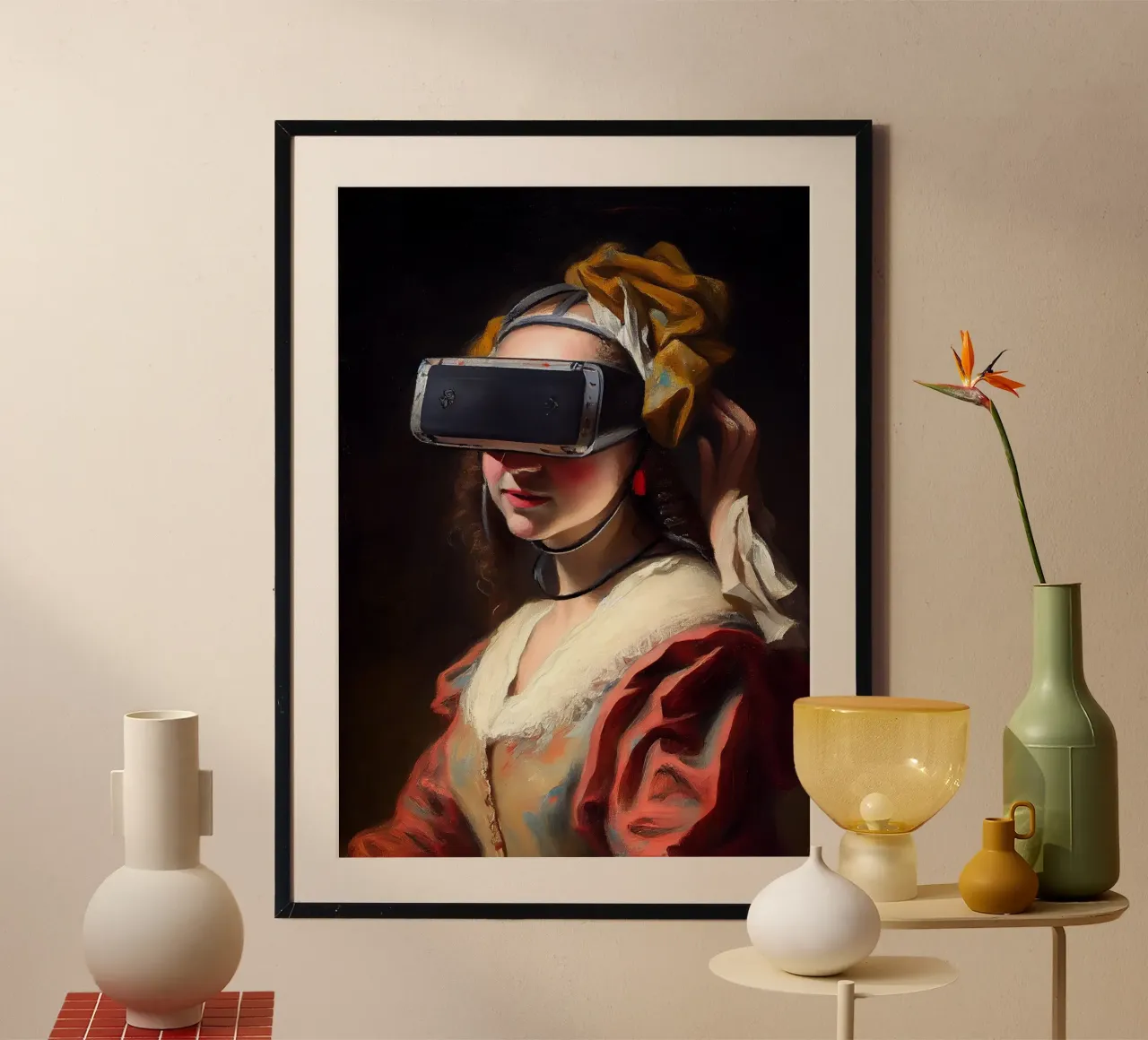 VR Experience poster con telaio in legno da Dikhotomy