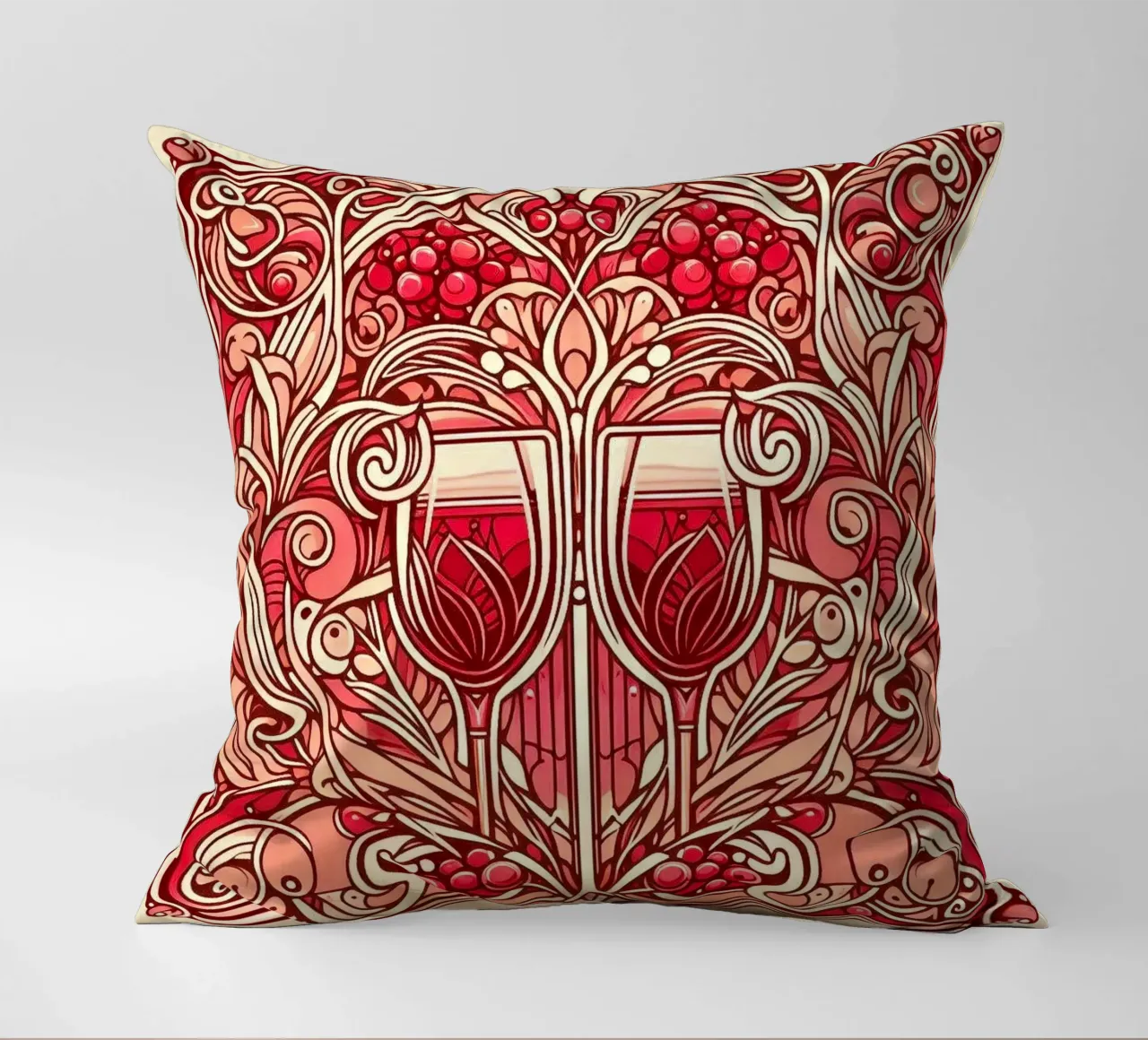 Wine o‘clock cuscino da Art-Nouveau-Dsg