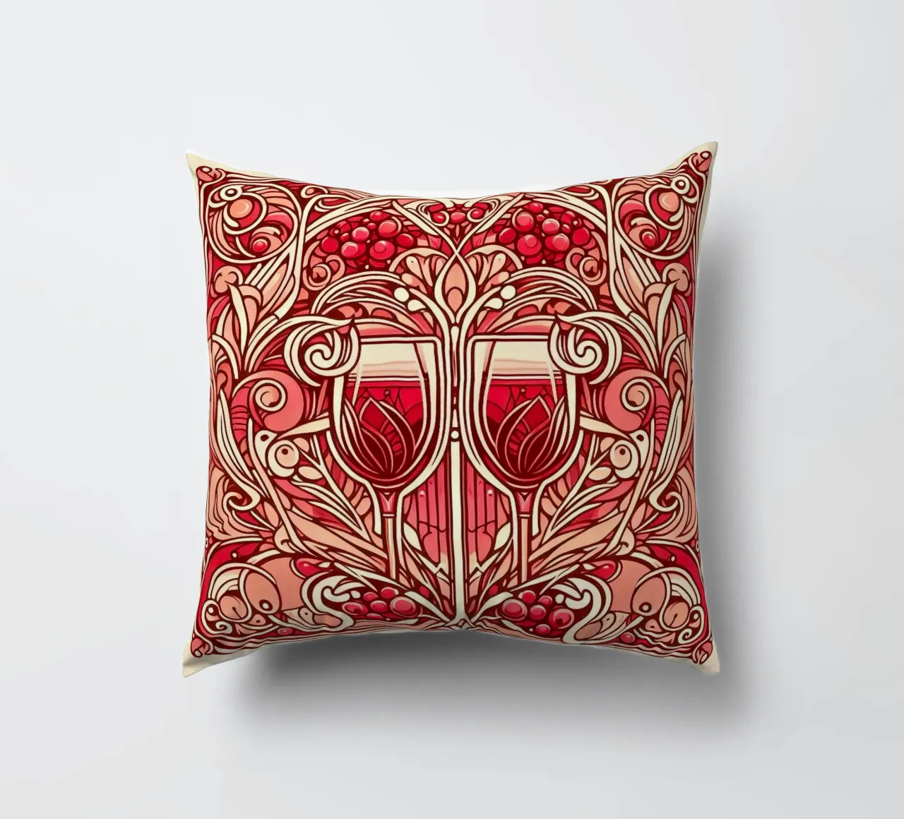 Wine o‘clock cuscino da Art-Nouveau-Dsg