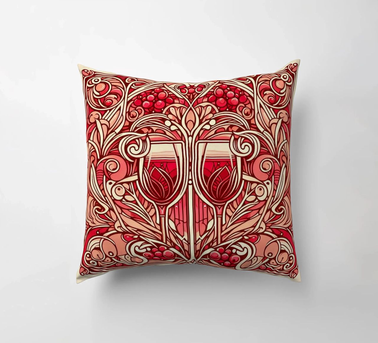 Wine o‘clock cuscino da Art-Nouveau-Dsg