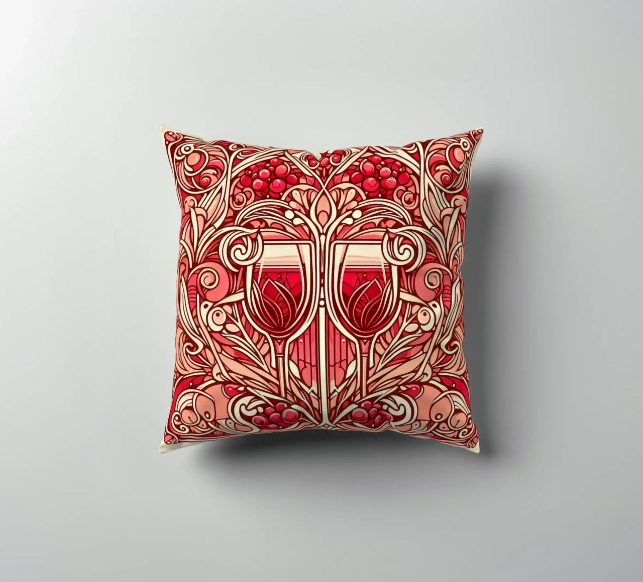 Wine o‘clock cuscino da Art-Nouveau-Dsg
