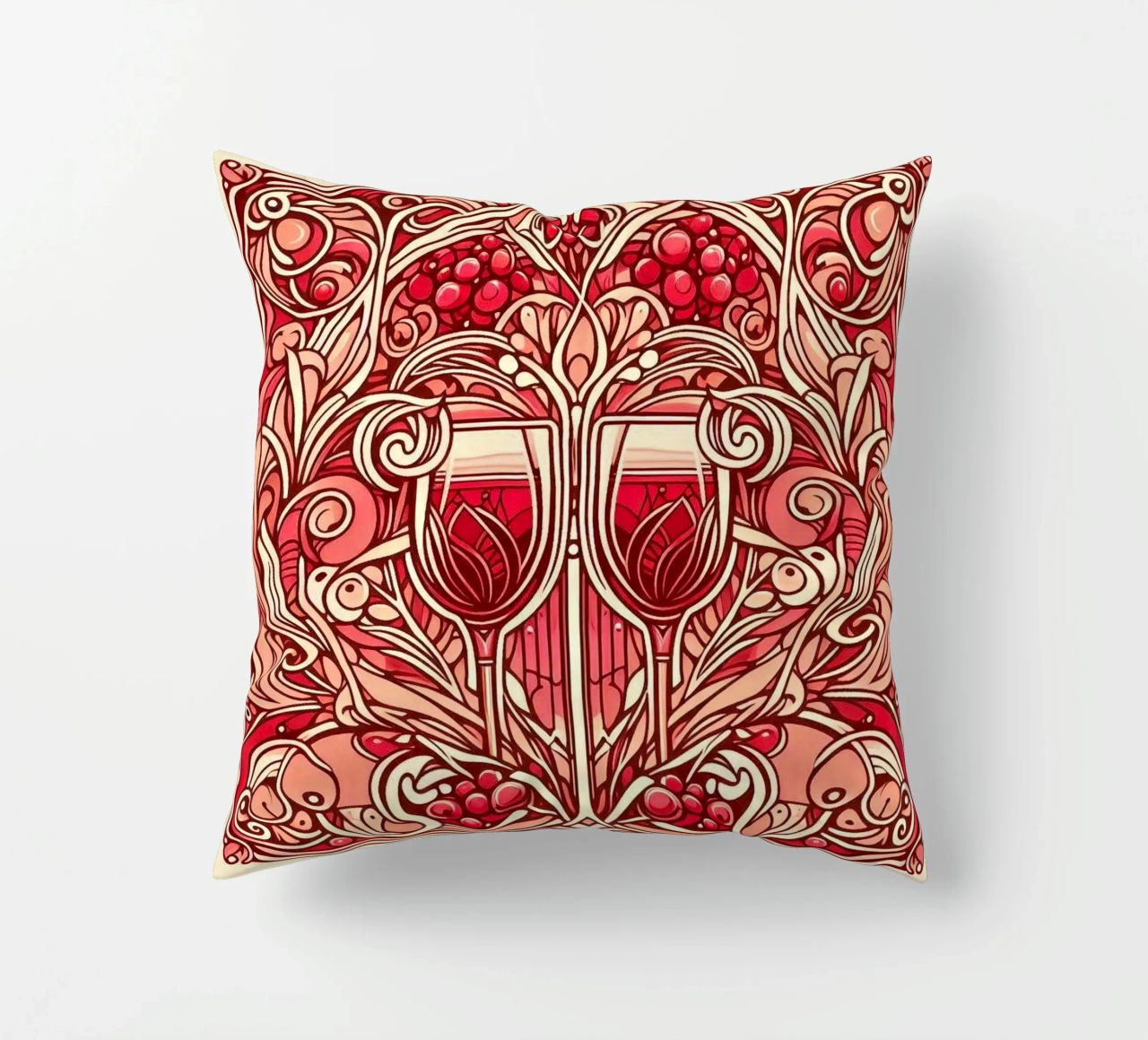Wine o‘clock cuscino da Art-Nouveau-Dsg