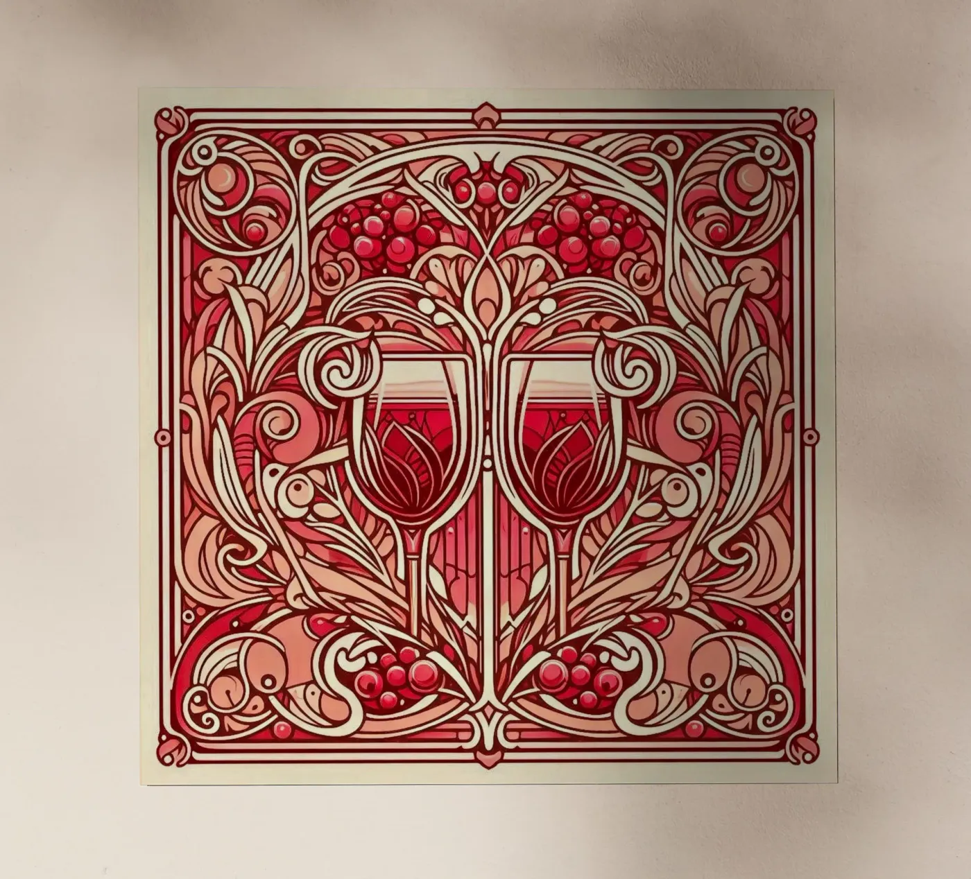 Wine o‘clock pellicola backlit da Art-Nouveau-Dsg