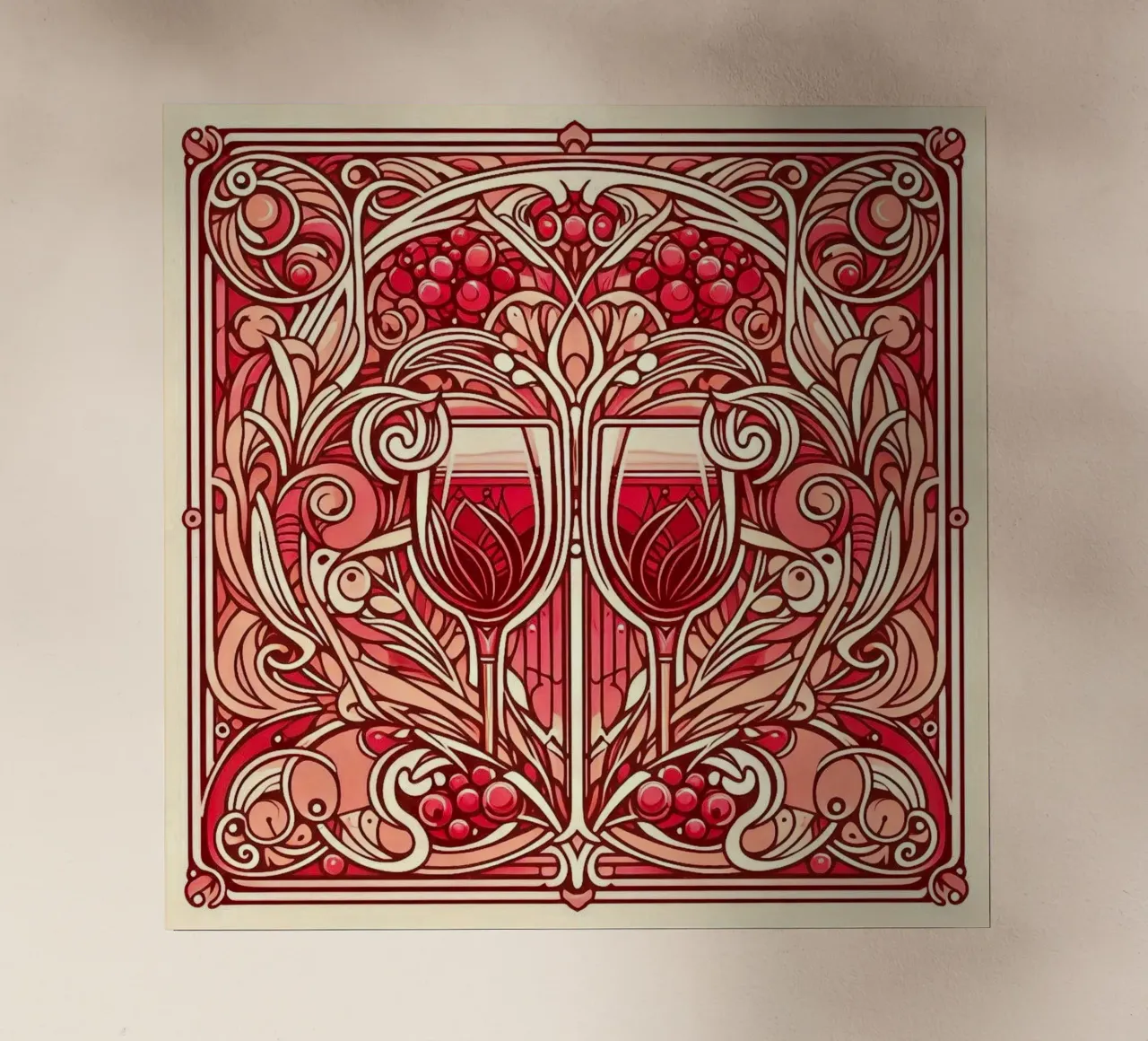 Wine o‘clock pellicola backlit da Art-Nouveau-Dsg