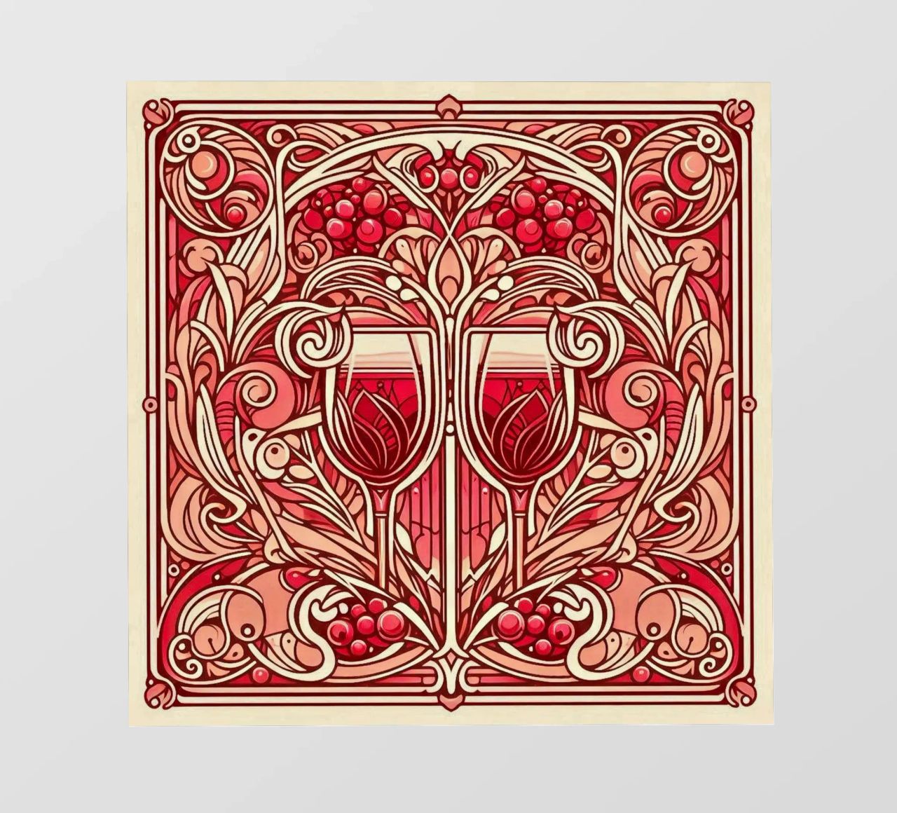 Wine o‘clock pellicola backlit da Art-Nouveau-Dsg