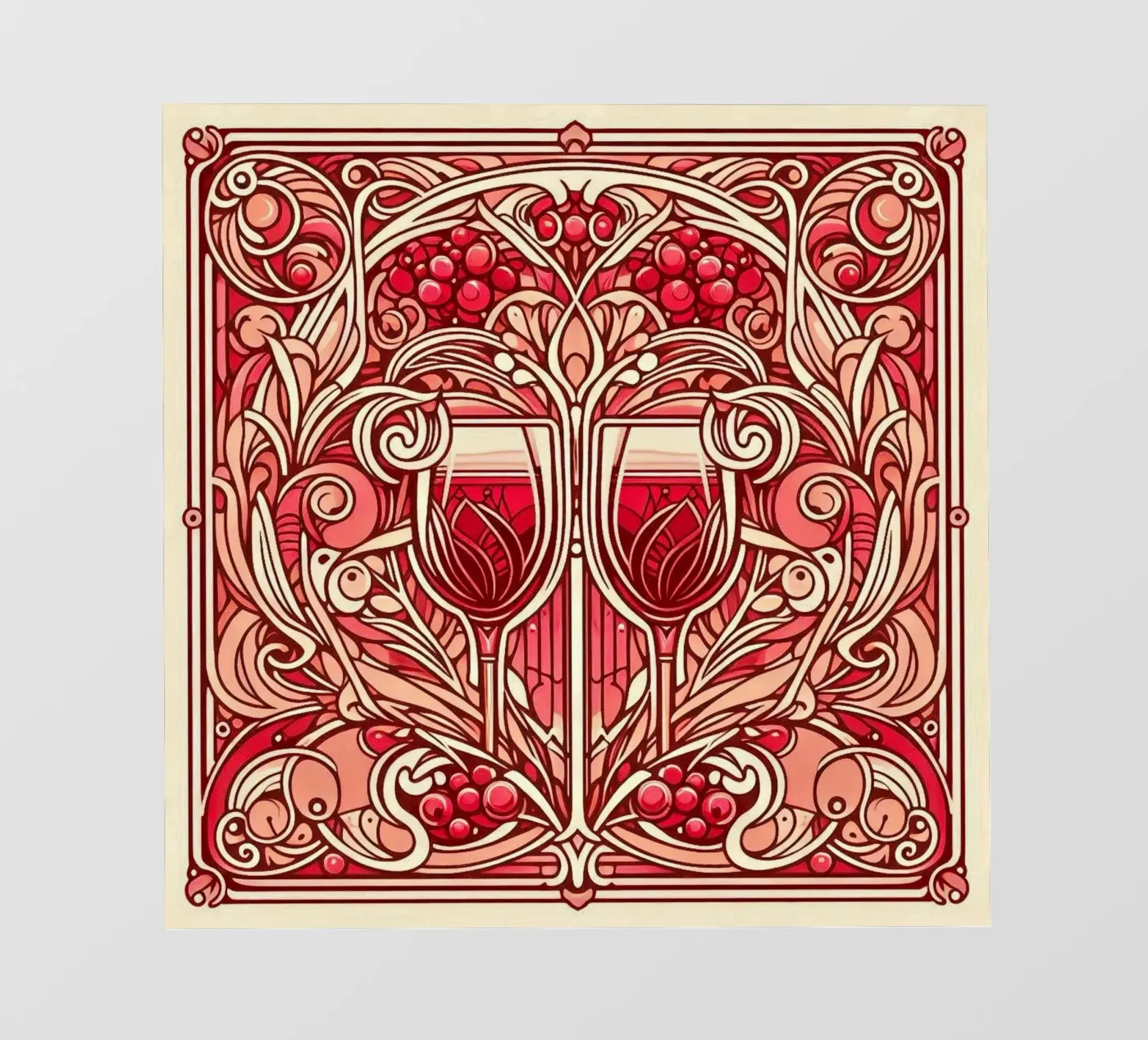 Wine o‘clock pellicola backlit da Art-Nouveau-Dsg
