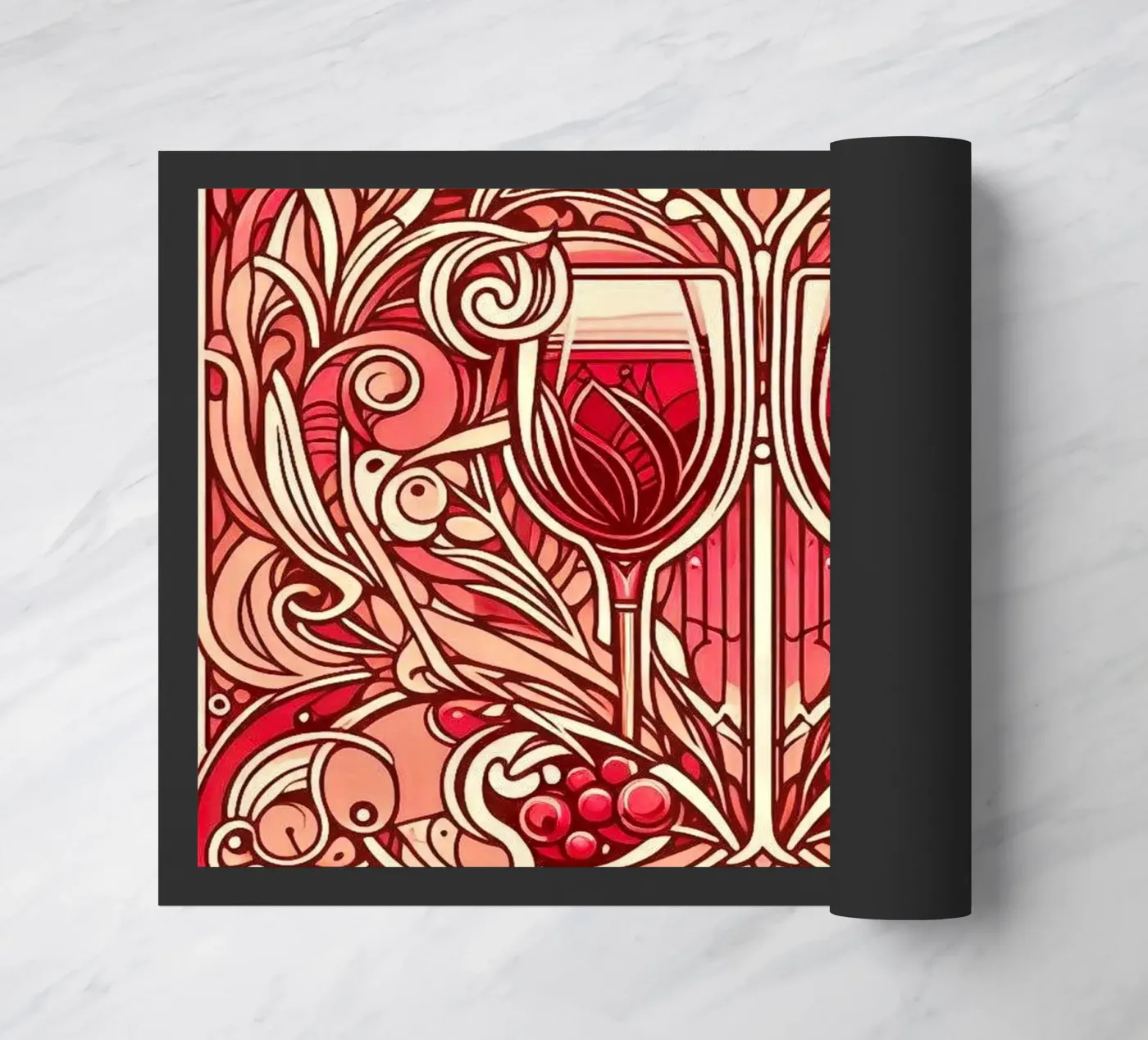 Wine o‘clock deurmat van Art-Nouveau-Dsg
