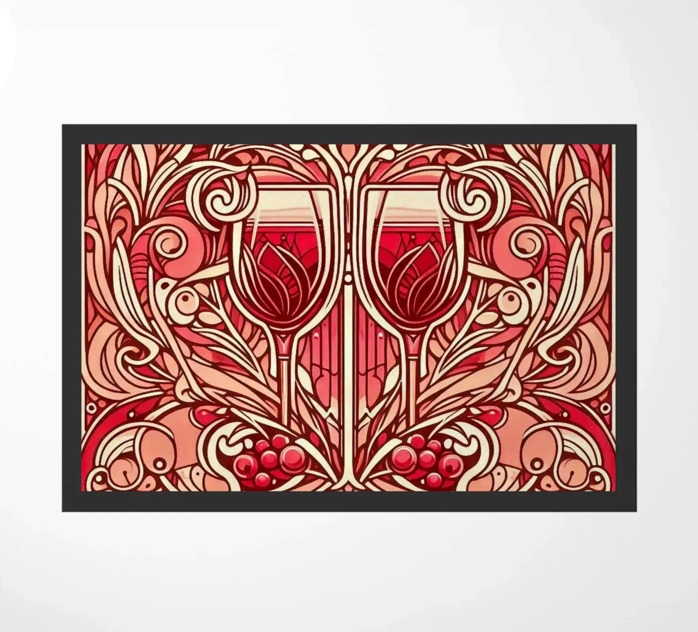 Wine o‘clock deurmat van Art-Nouveau-Dsg