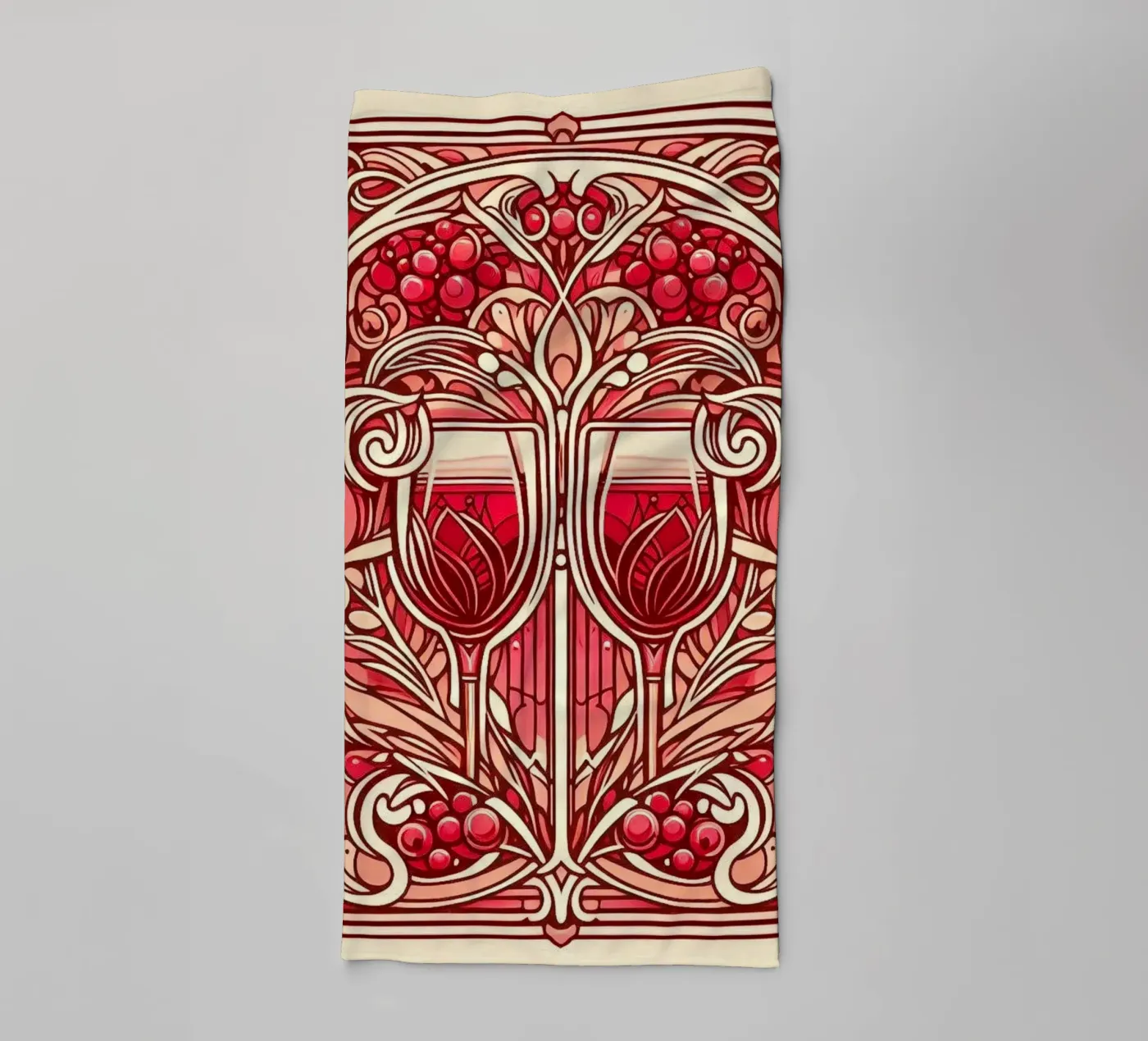 Wine o‘clock badhanddoek van Art-Nouveau-Dsg