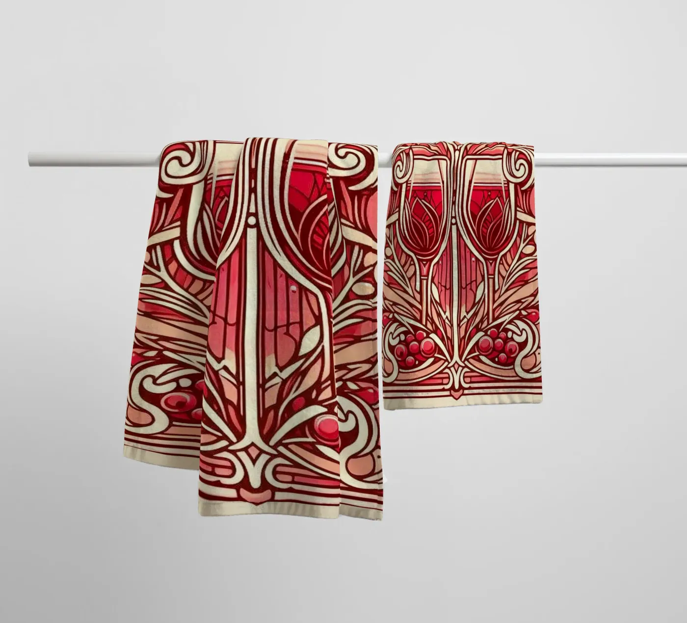 Wine o‘clock badhanddoek van Art-Nouveau-Dsg