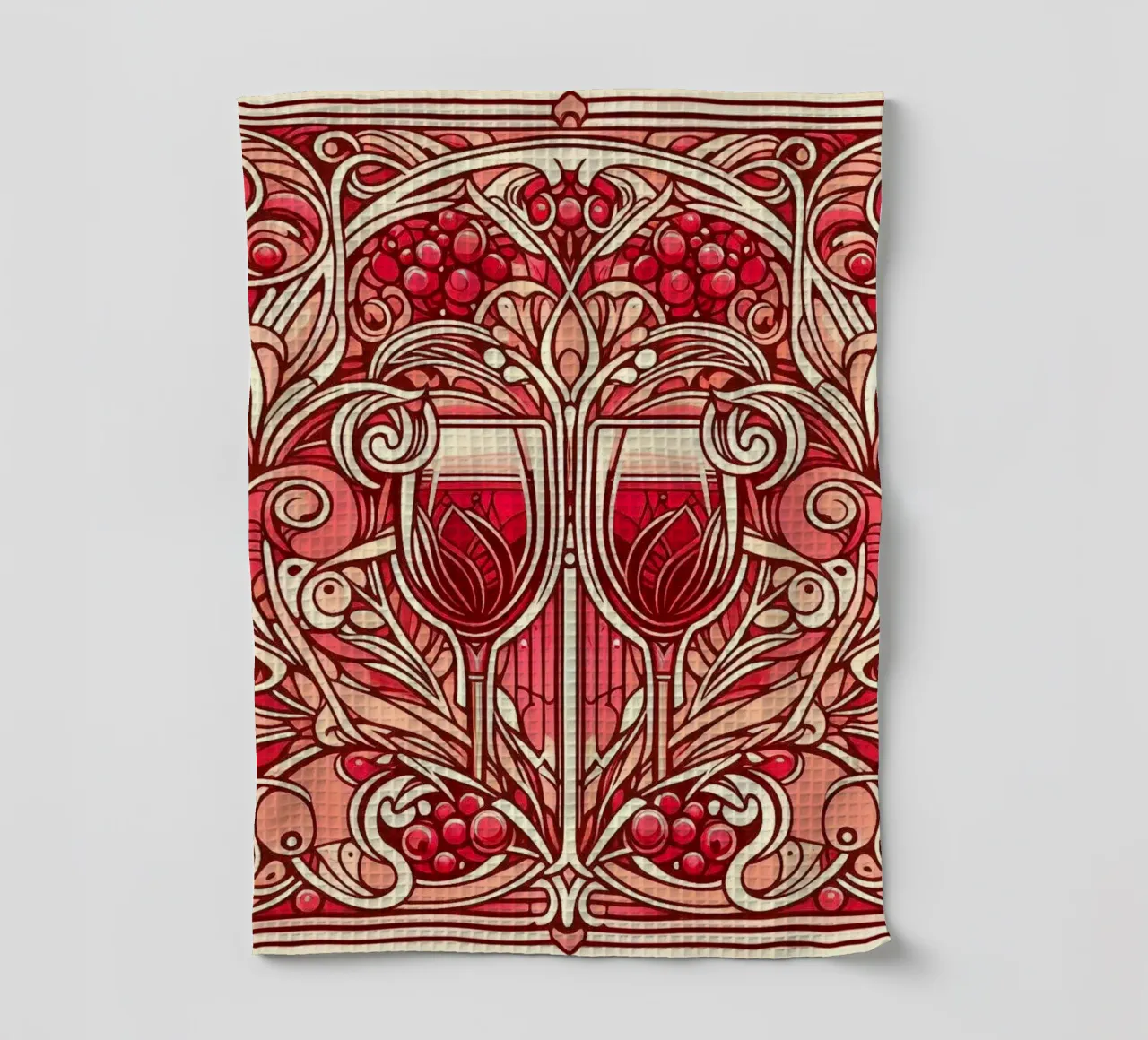 Wine o‘clock paño de cocina de Art-Nouveau-Dsg