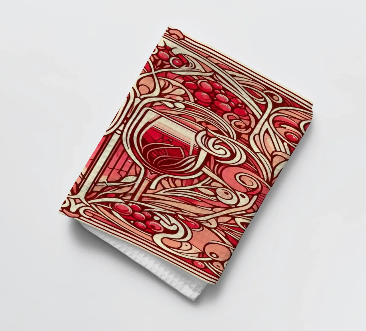 Wine o‘clock canovaccio da cucina da Art-Nouveau-Dsg