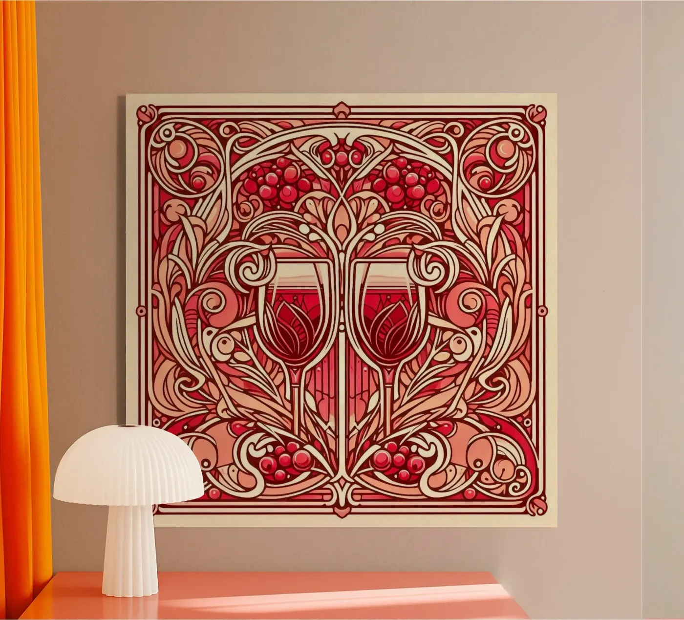 Wine o‘clock plexiglass da Art-Nouveau-Dsg