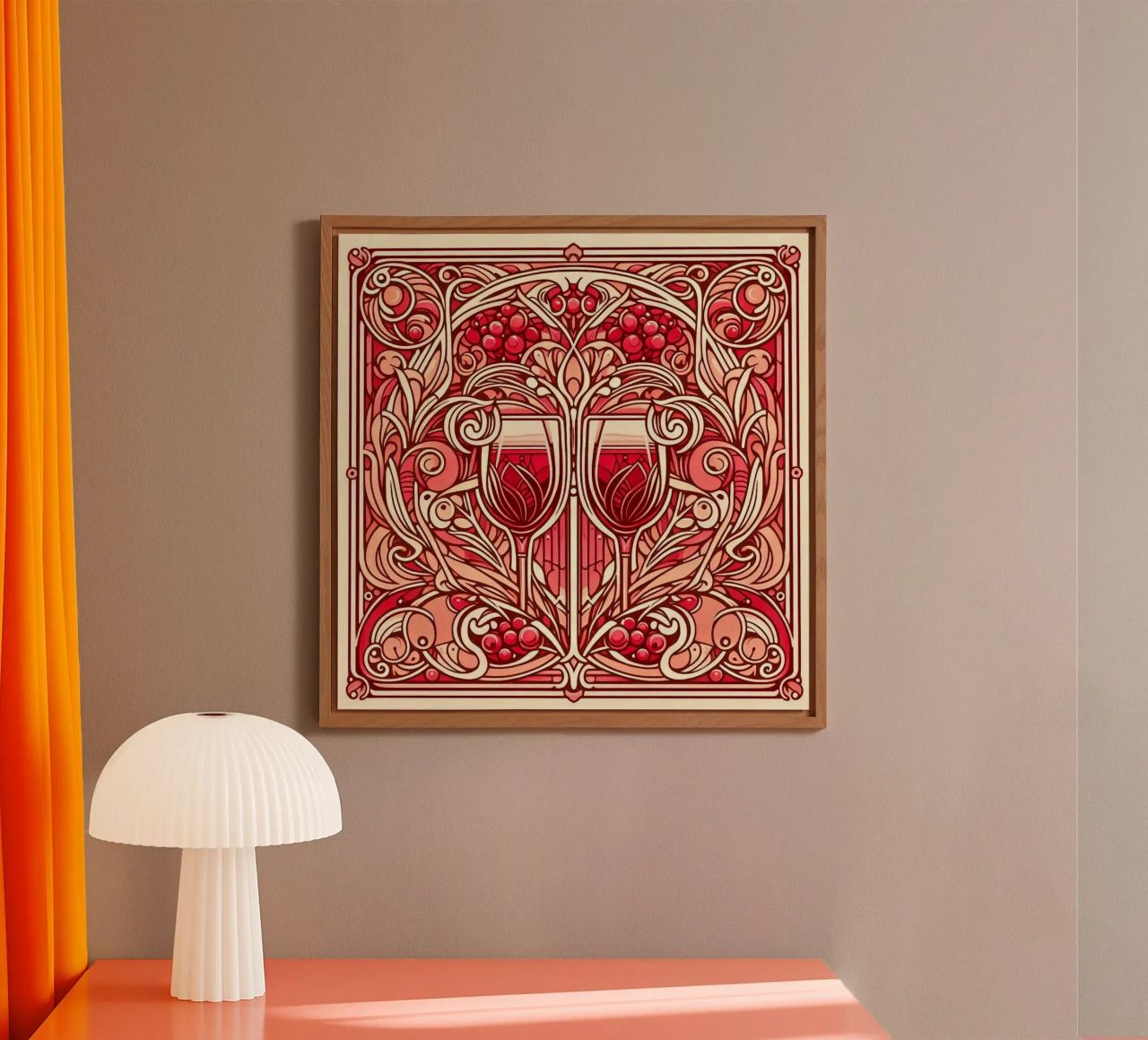 Wine o‘clock alluminio dibond da Art-Nouveau-Dsg