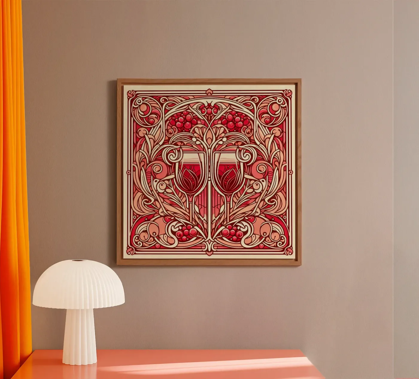 Wine o‘clock pannello forex da Art-Nouveau-Dsg