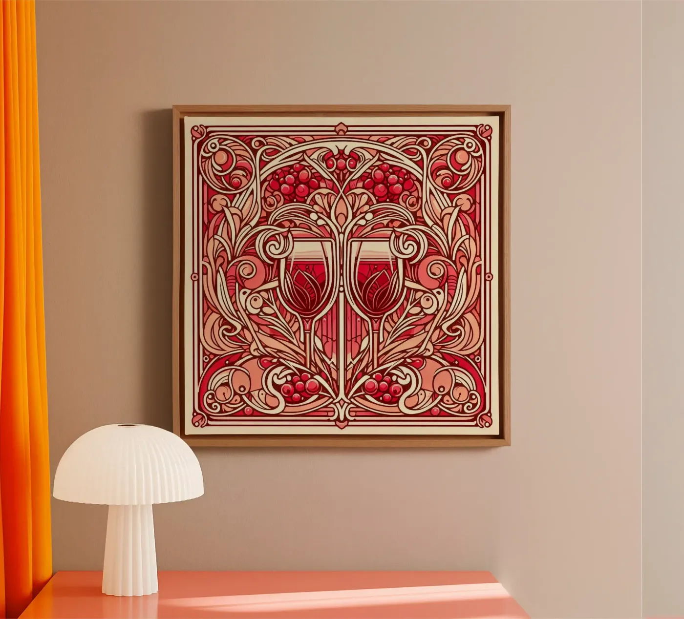 Wine o‘clock tela da Art-Nouveau-Dsg