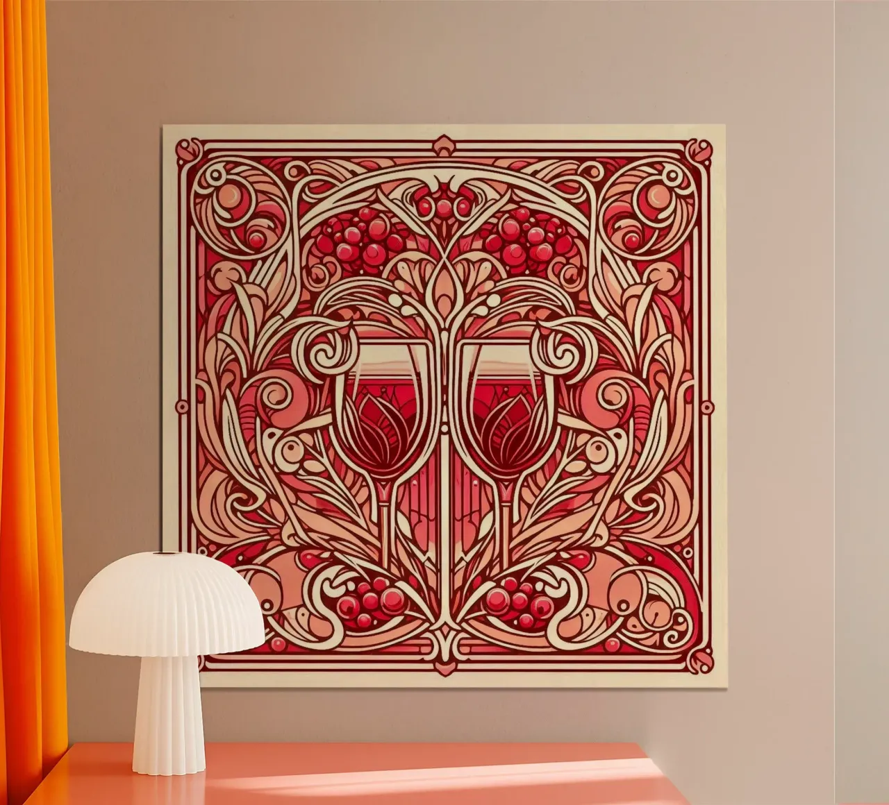 Wine o‘clock poster da Art-Nouveau-Dsg