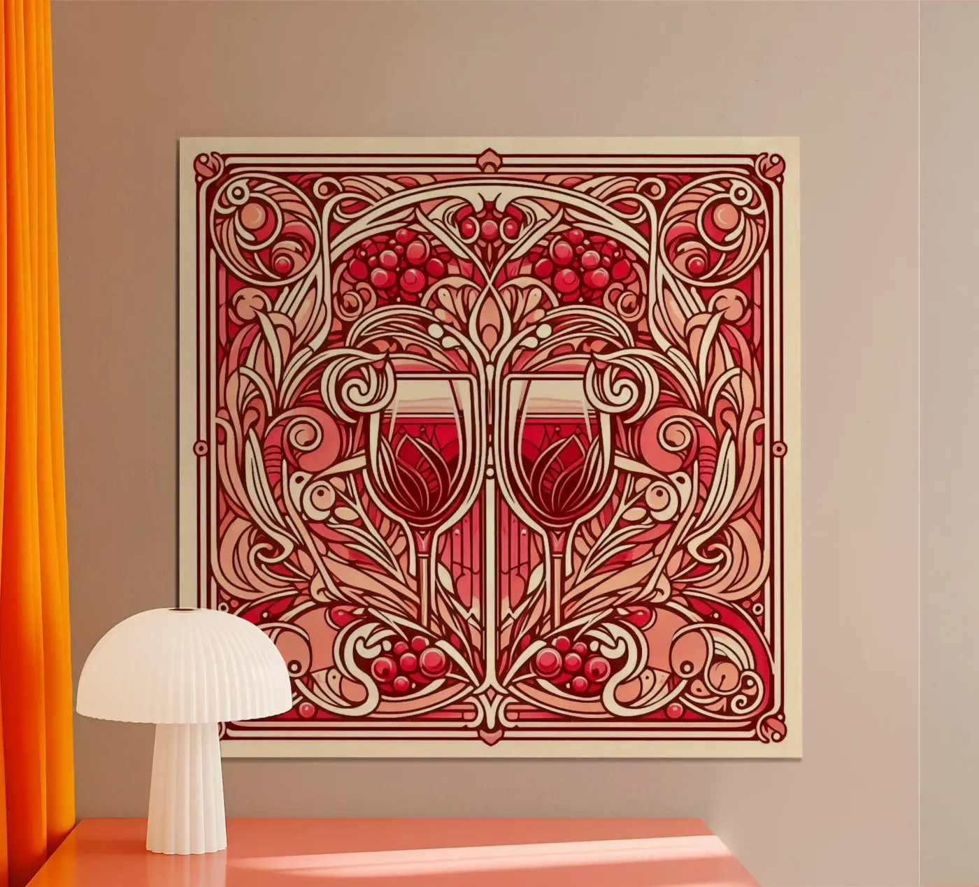 Wine o‘clock poster da Art-Nouveau-Dsg