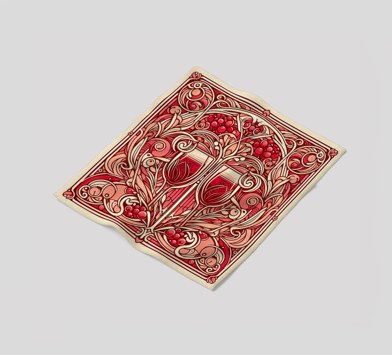 Wine o‘clock coperta in pile da Art-Nouveau-Dsg
