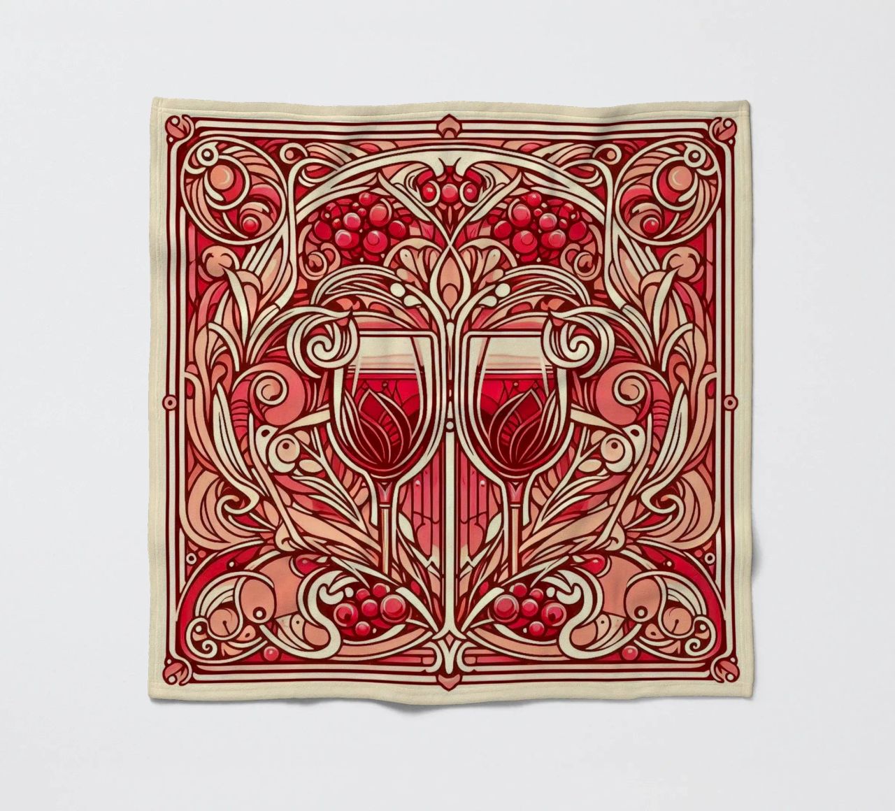 Wine o‘clock coperta in pile da Art-Nouveau-Dsg