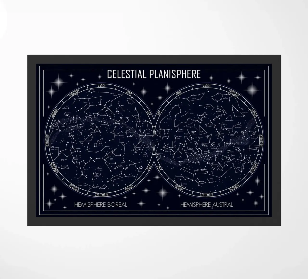 Celestial Planisphere Sky Map zerbino da Ninaittwaa