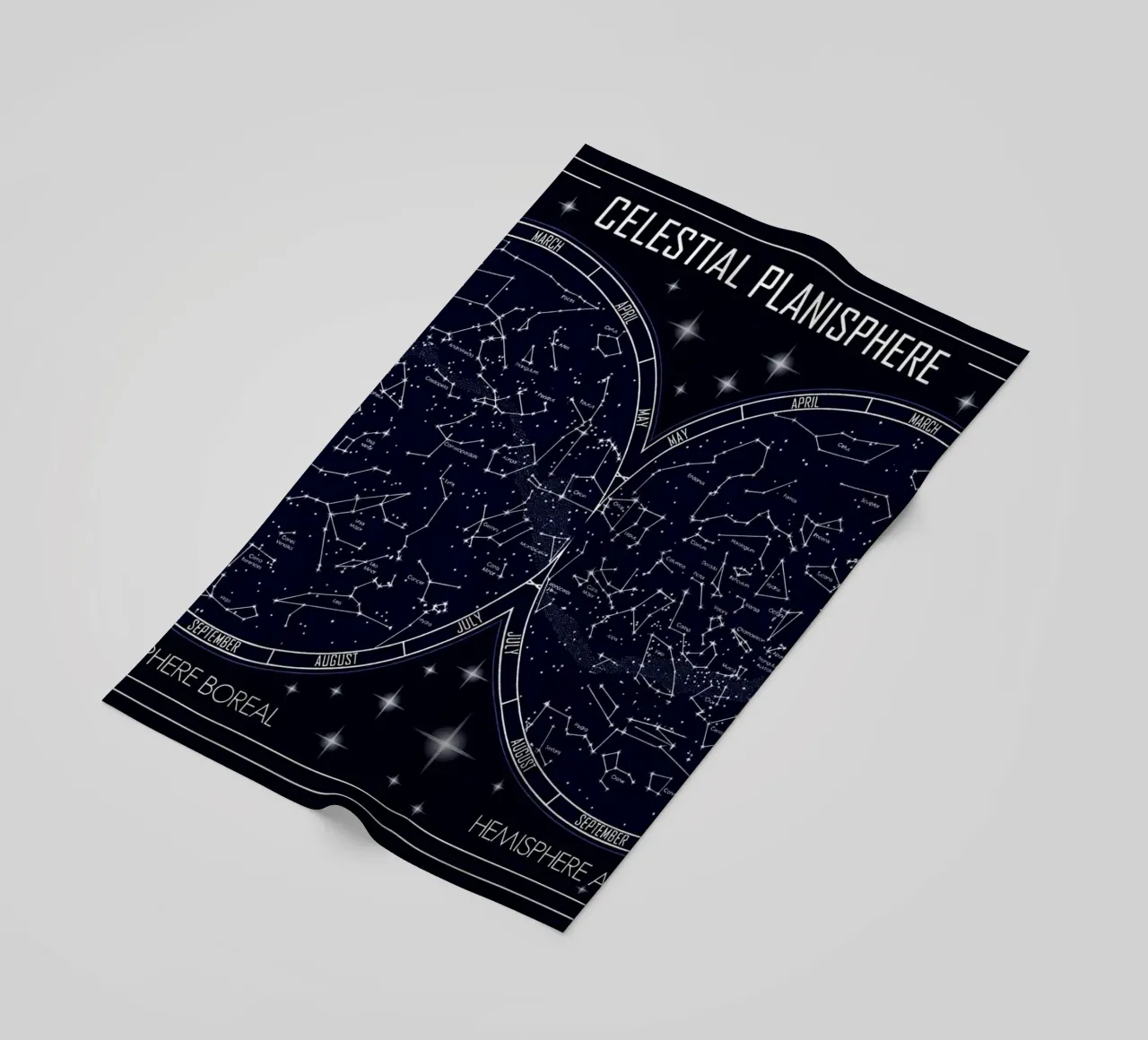 Celestial Planisphere Sky Map telo mare da Ninaittwaa