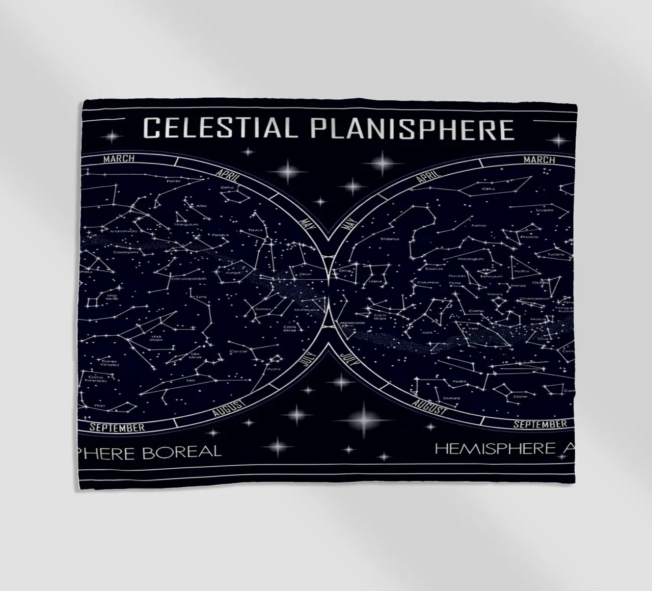 Celestial Planisphere Sky Map telo mare da Ninaittwaa