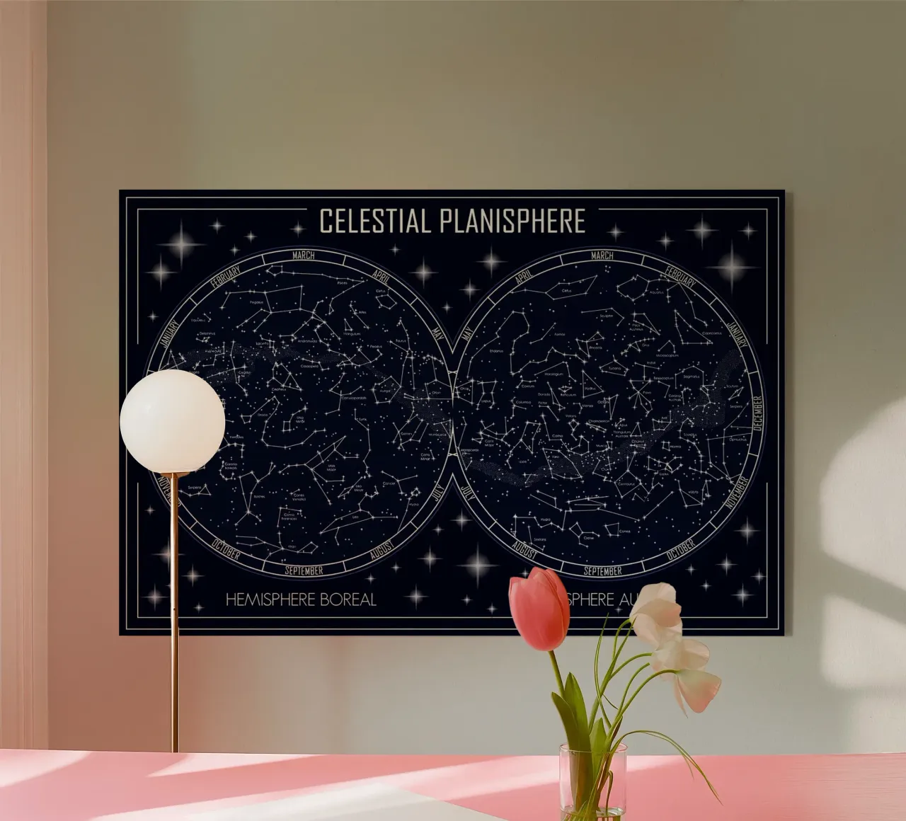 Celestial Planisphere Sky Map plexiglass da Ninaittwaa