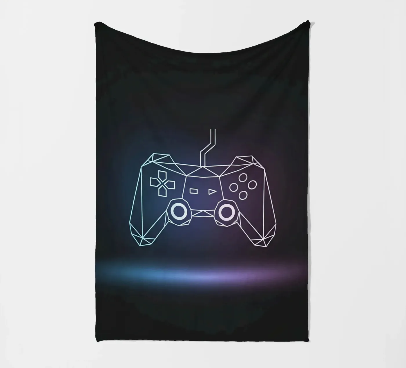 Geometric Game Controller fleece blanket by Minimalist vector art